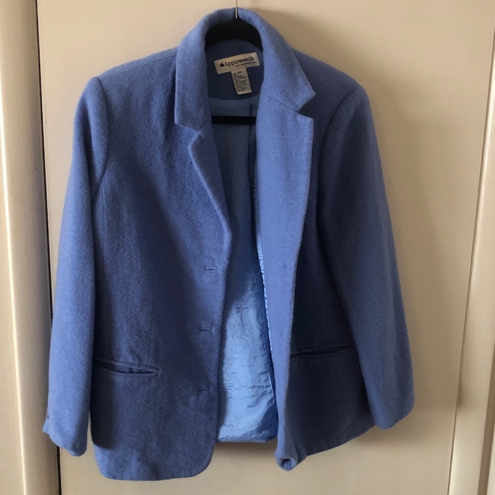 Appleseed's Periwinkle Wool-Blend Blazer Jacket